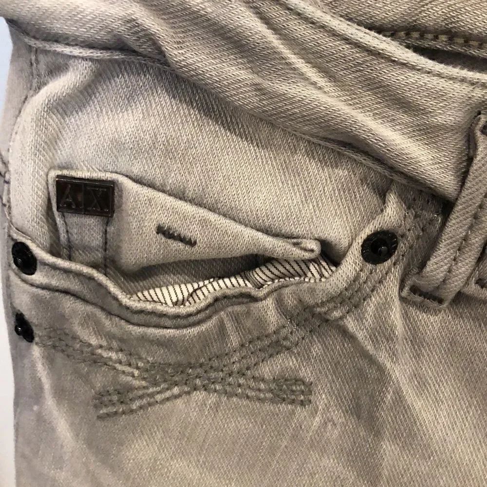 Armani Exchange distressed gray stretch denim sz 4 - Picture 2 of 4